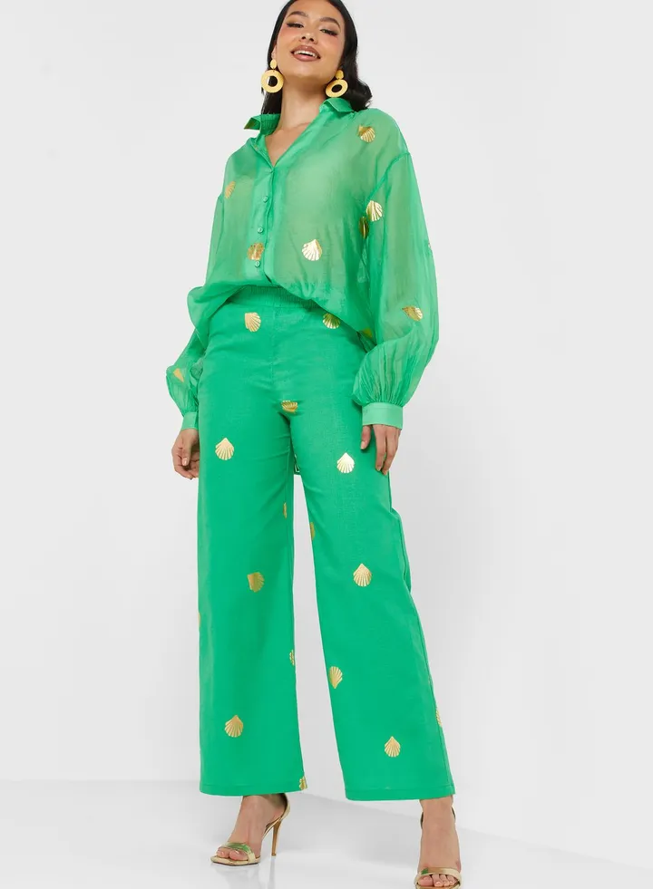 High Waist Flared Pants