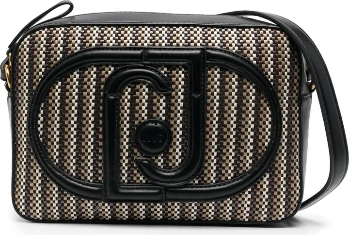 Embroidered-Logo Shoulder Bag