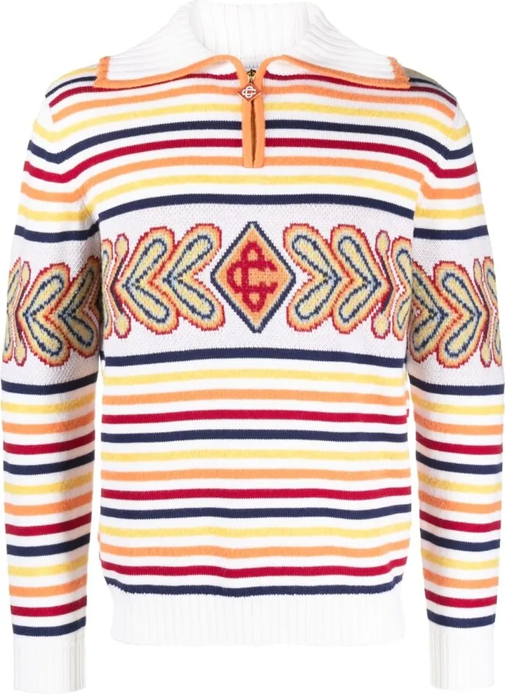 Diamond zip-up jumper