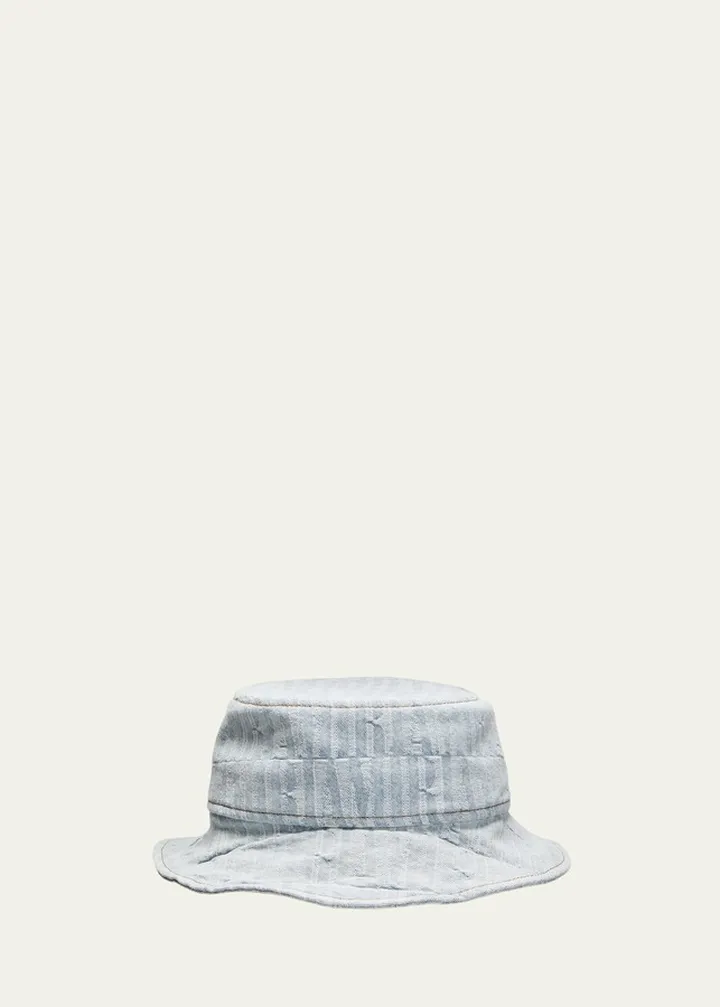 Men's Repeat Logo Denim Bucket Hat