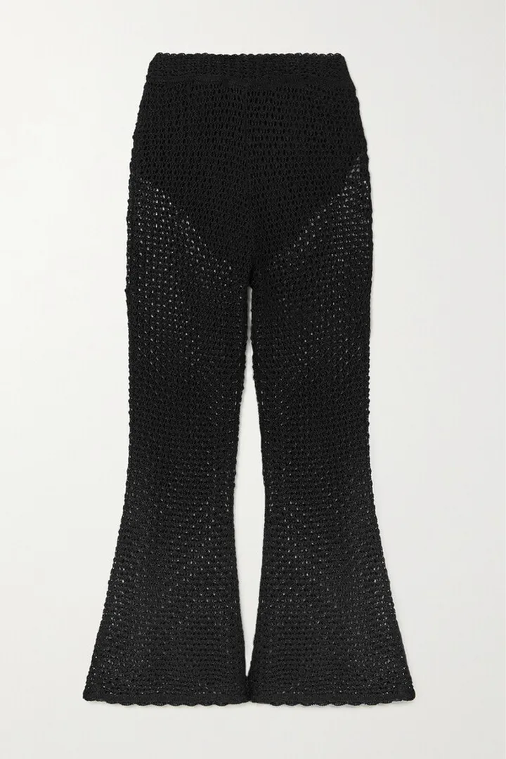 Zimmermann - Wonderland Crochet-knit Straight-leg Pants - Black