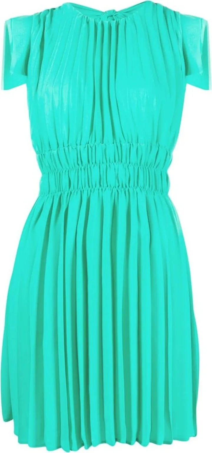 Pleated Tie-Back Minidress