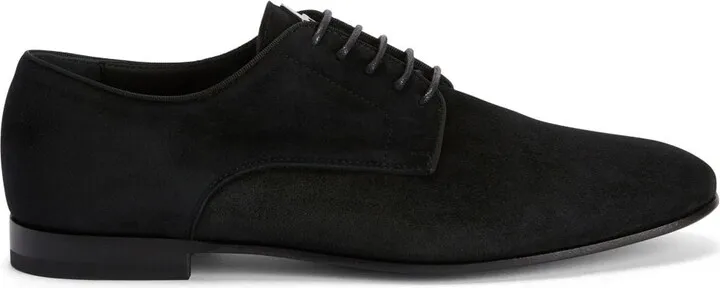 Suede Lace-Up Loafers