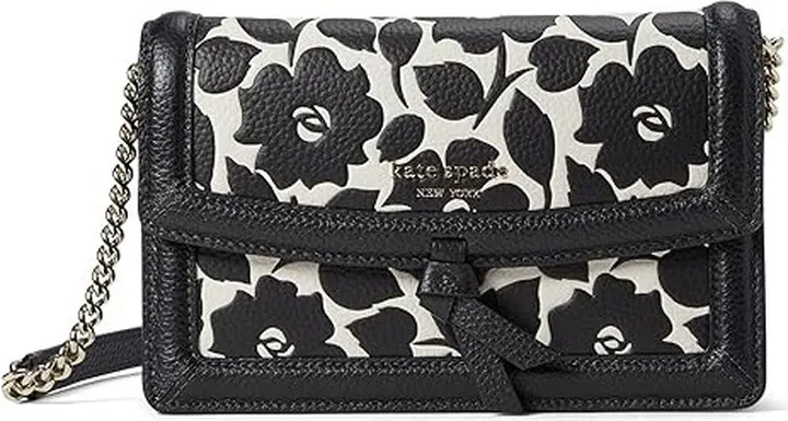 Kate Spade New York Knott Rosy Garden Flap Crossbody (Cream Multi) Handbags