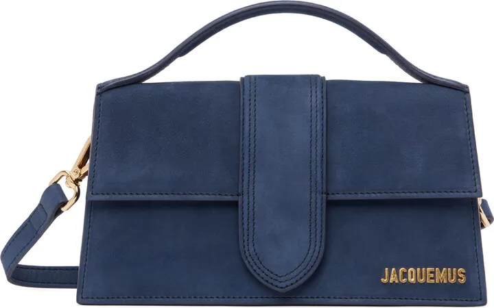 Jacquemus Navy Le Raphia 'Le Grand Bambino' Bag