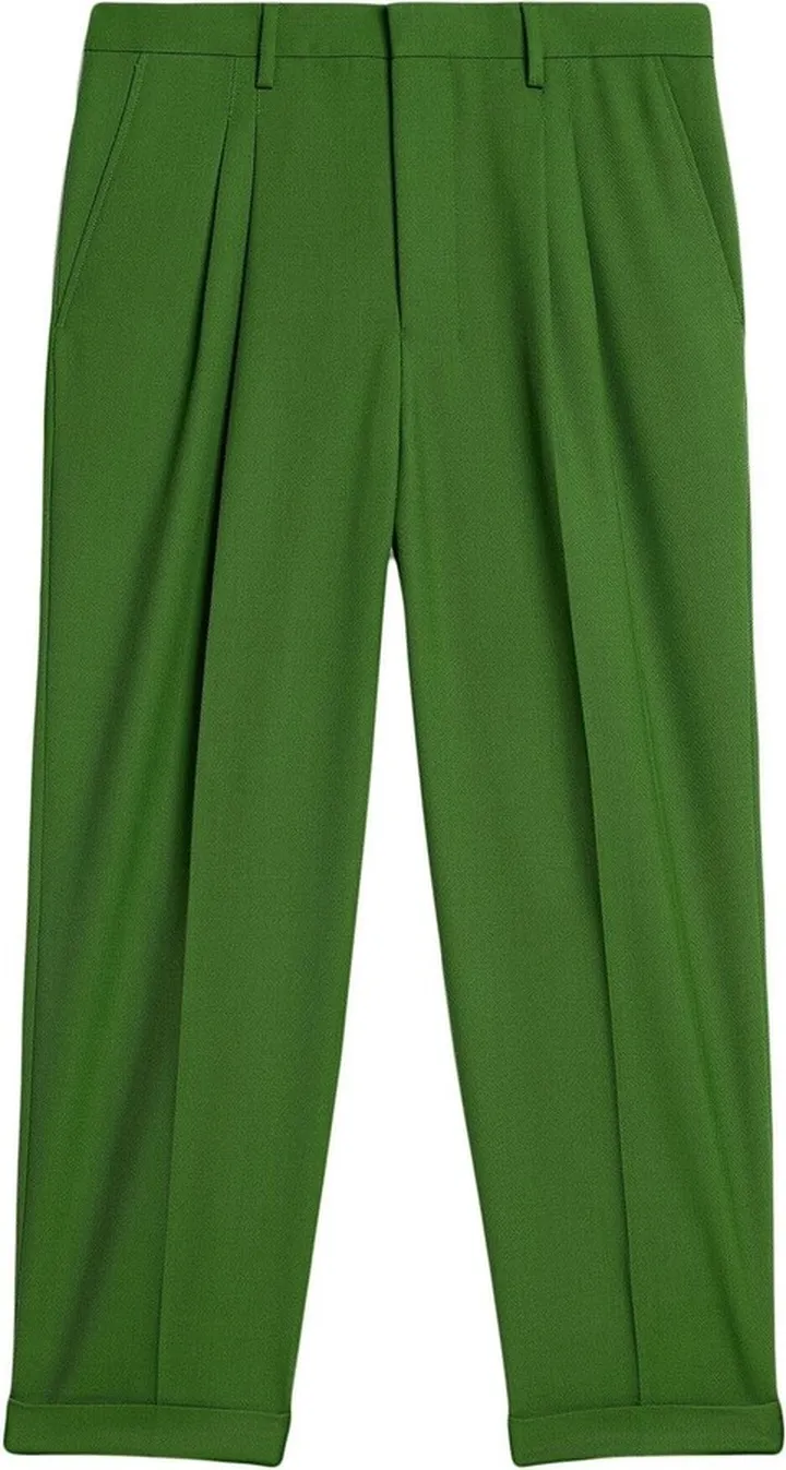 Folded Detail Tapered Trousers