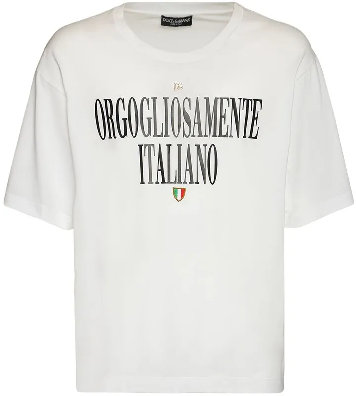 Italia printed cotton t-shirt