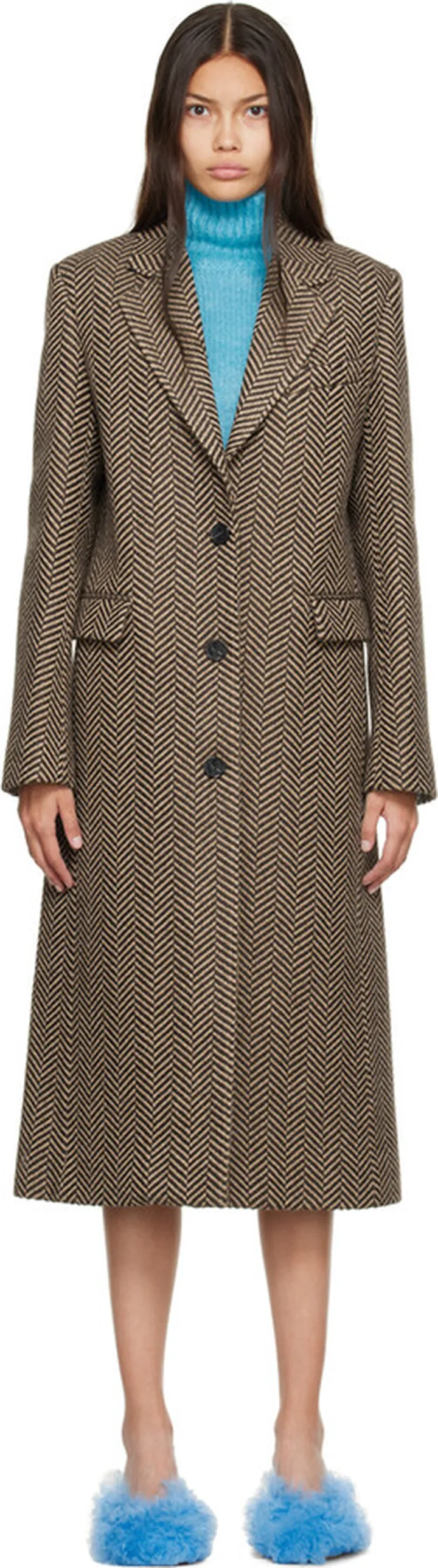 Nina Ricci Brown Long Coat