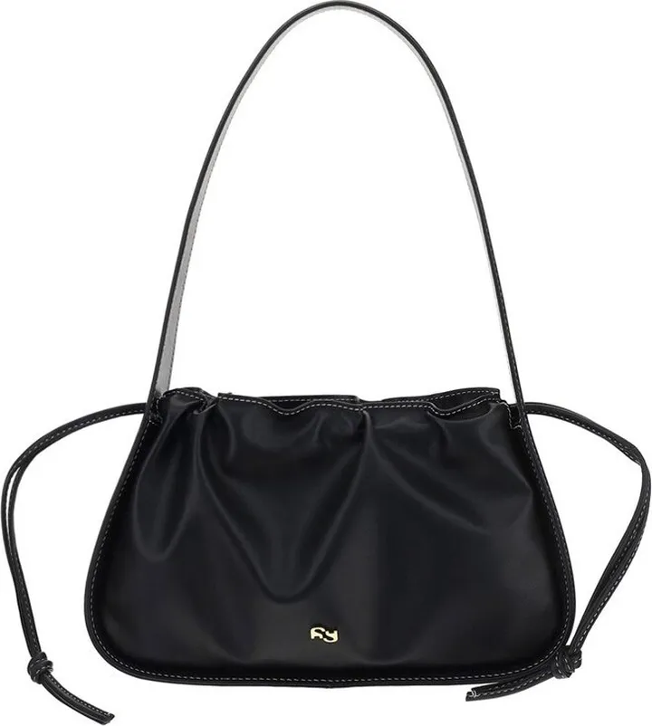 Yuzefi Scrunch Logo Plaque Shoulder Bag