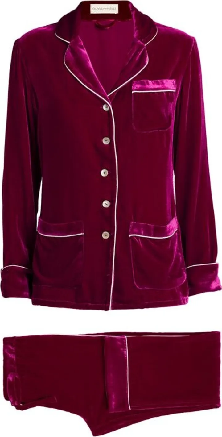 Olivia Von Halle Velvet Coco Pyjama Set