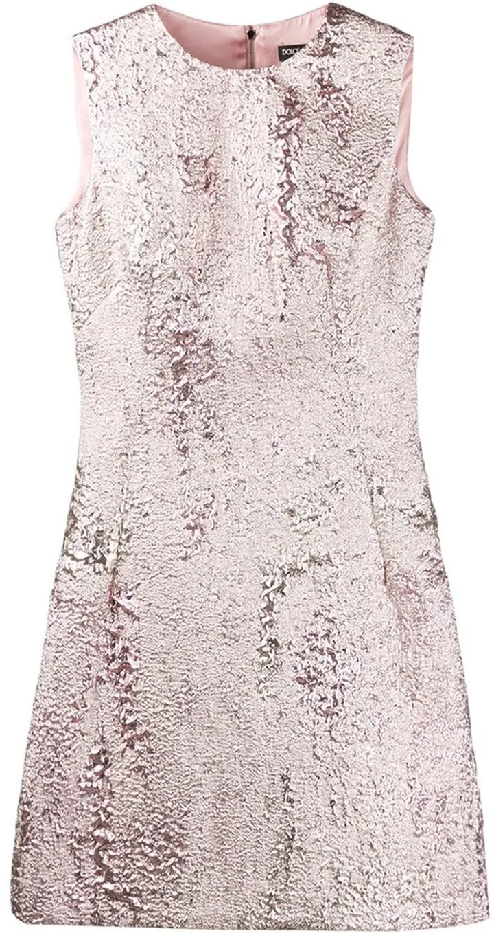 Jacquard-Effect Short Dress