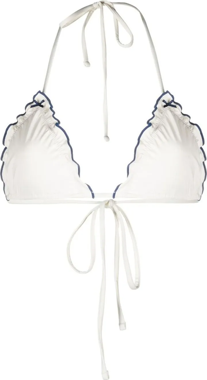 White Tidal Thermal Halterneck Bikini Top