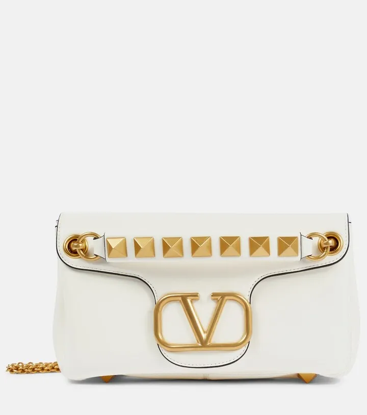 Stud Sign leather shoulder bag
