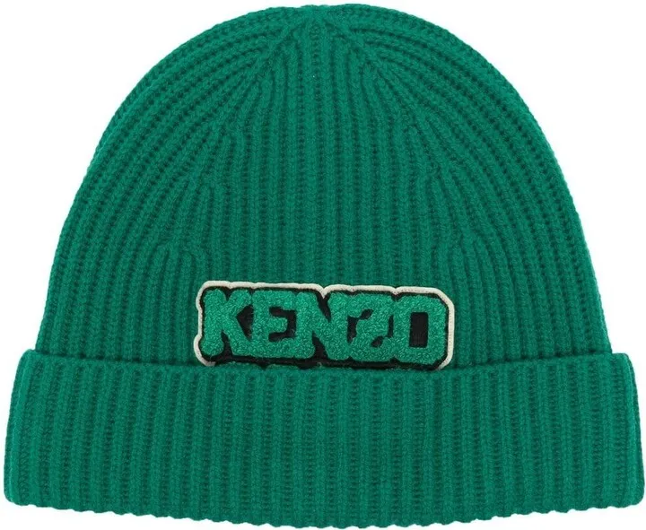 Logo-Plaque Knitted Beanie