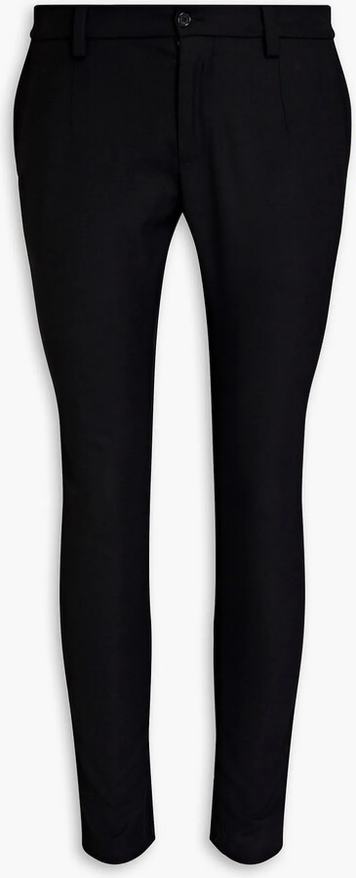 Skinny-fit striped wool-blend track pants
