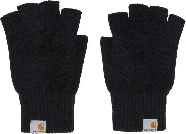 Carhartt Work In Progress Black Fingerless Gloves