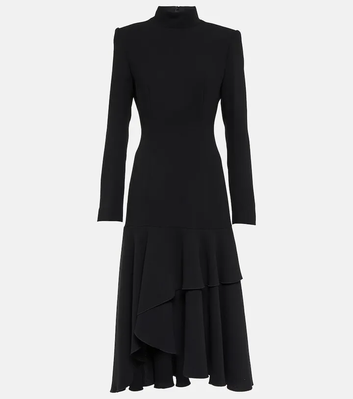 Crepe midi dress