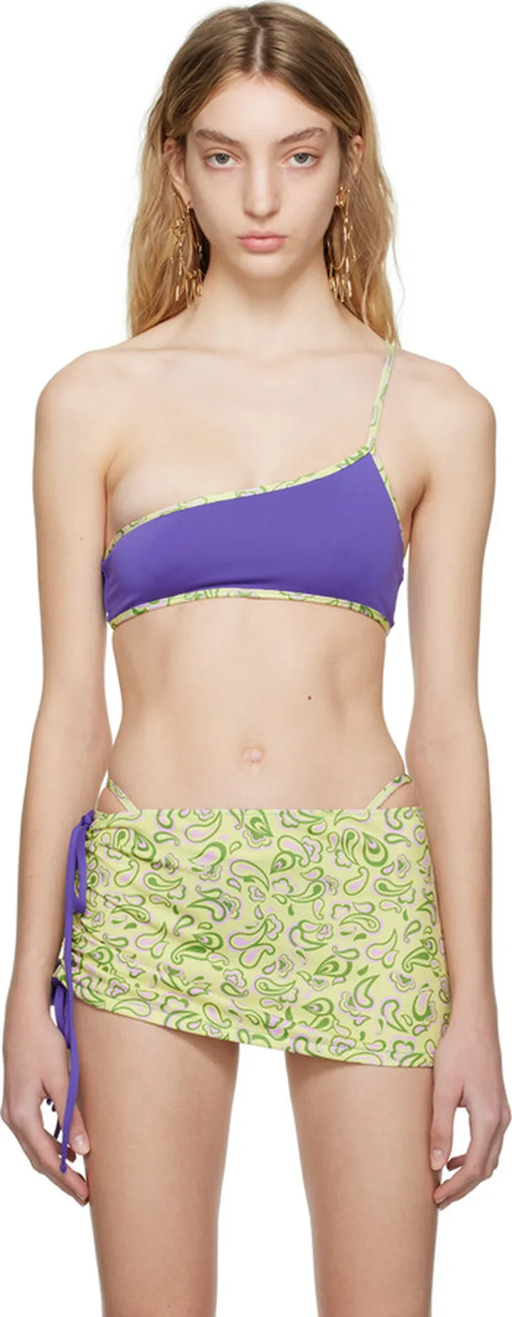 Jacquemus Purple Le Raphia 'Le Haut Maillot Maio' Bikini Top