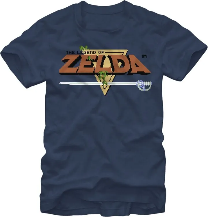 Men's Nintendo Legend of Zelda Original Title T-Shirt - Navy Blue - Large