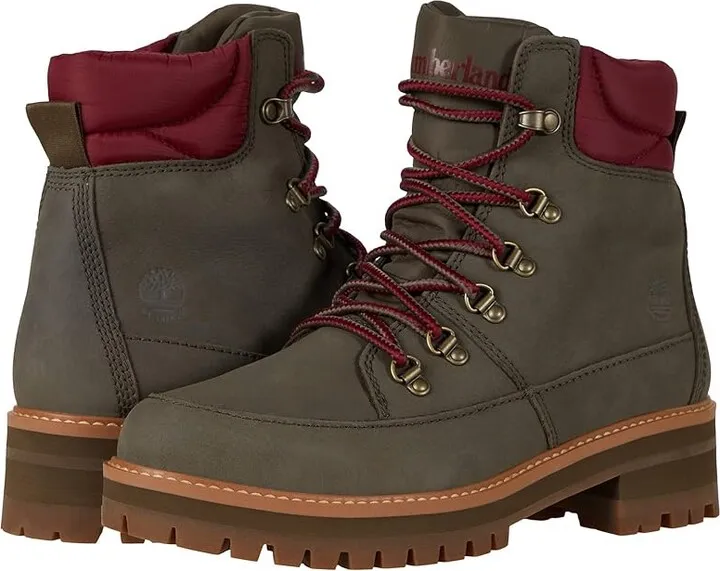 Timberland Courmayeur Valley Waterproof Leather and Fabric Hiker (Canteen) Women's Boots