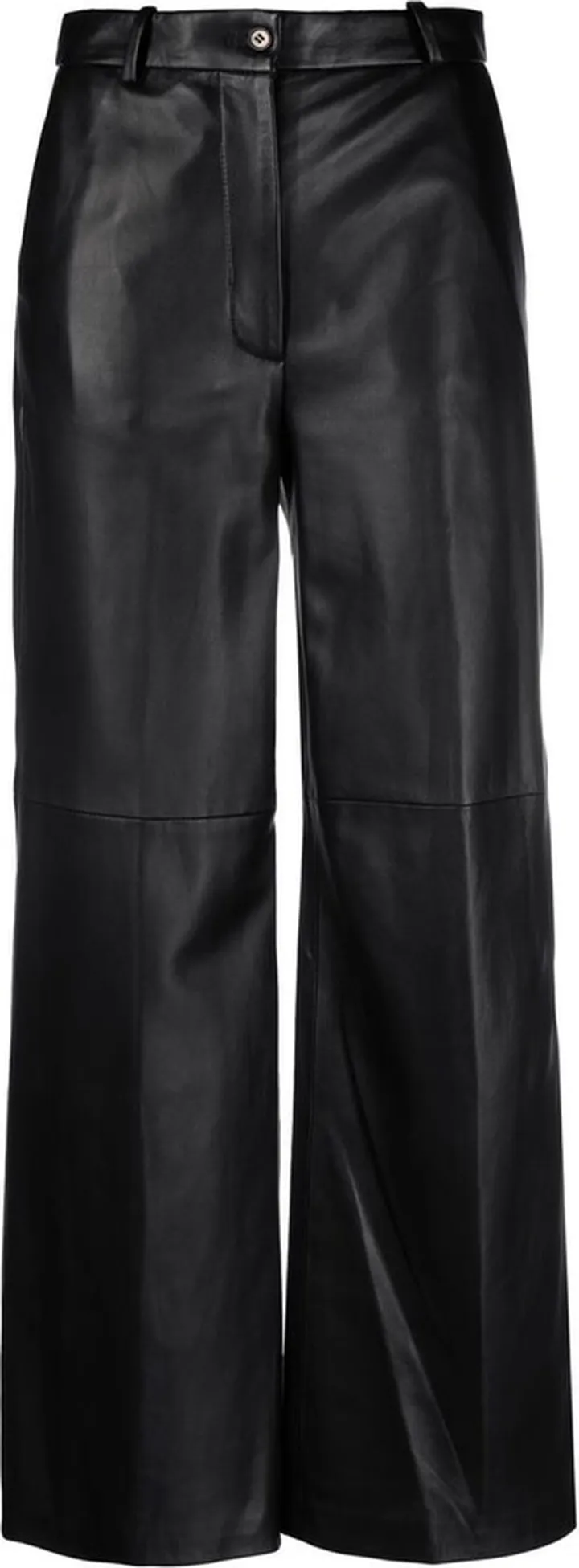 Straight-Leg Leather Trousers