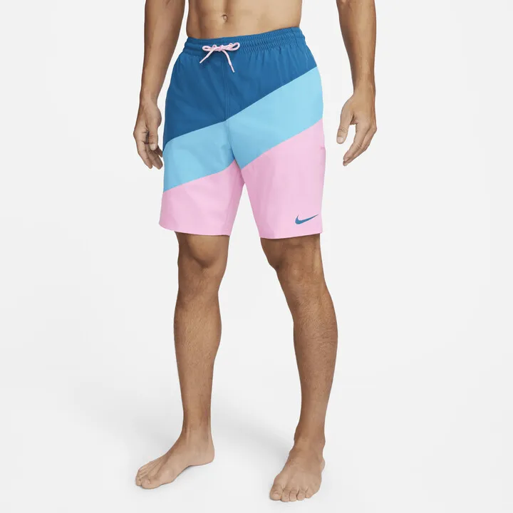 Nike Men's Color Surge 9" Volley Shorts in Pink