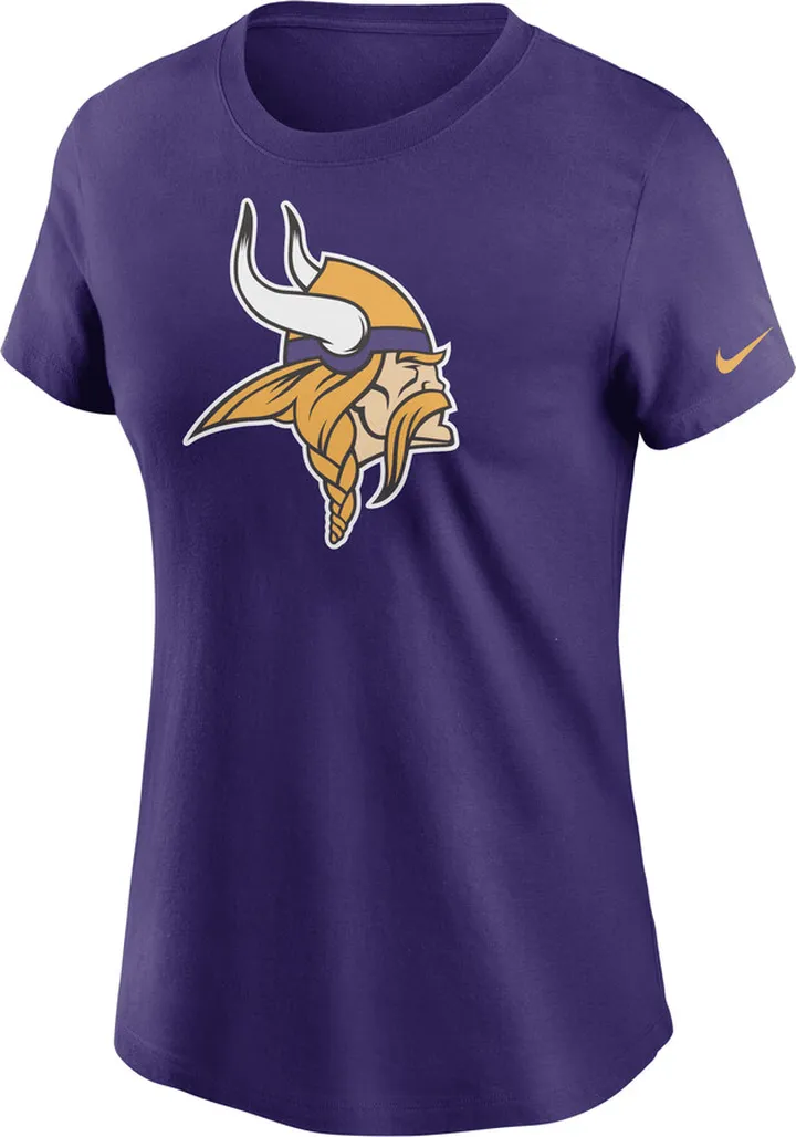 Nike Women's Logo Essential (NFL Minnesota Vikings) T-Shirt in Purple