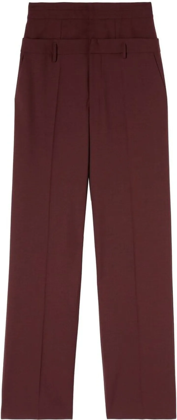 High Double-Waist Effect Trousers