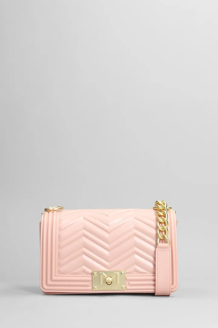 Flat S Manhattan Shoulder Bag In Rose-pink Pvc