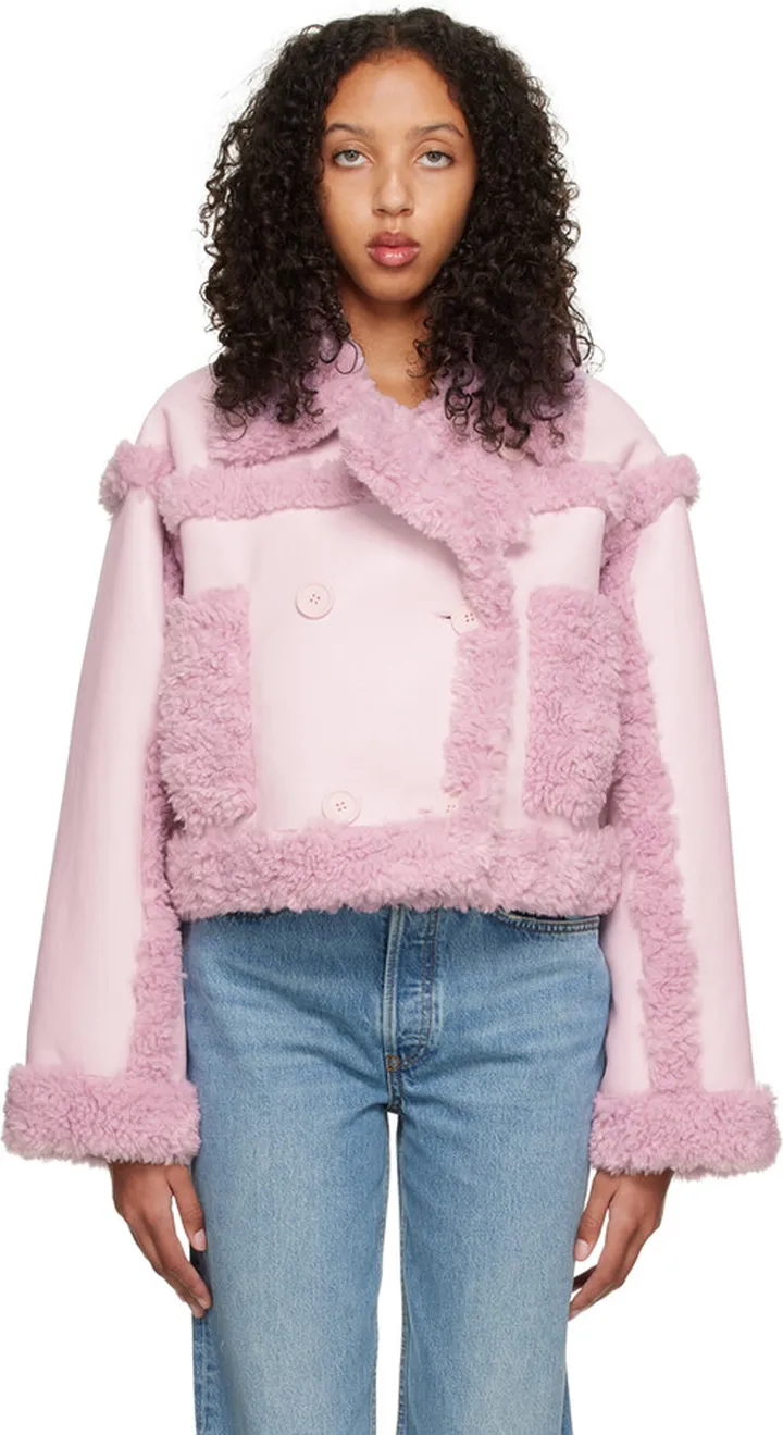 Stand Studio SSENSE Exclusive Purple Kristy Faux-Shearling Jacket