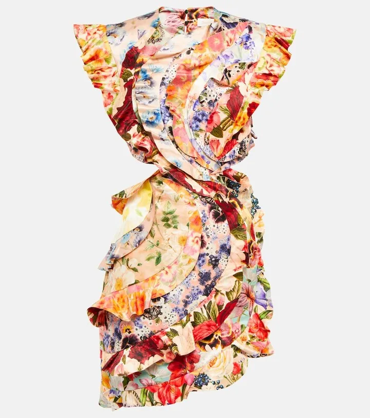 Wonderland linen and silk minidress