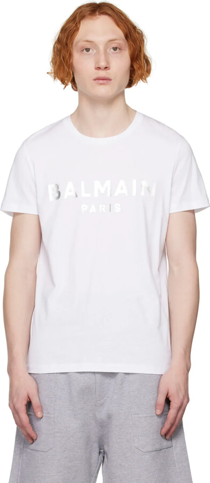 Balmain White Metallic T-Shirt