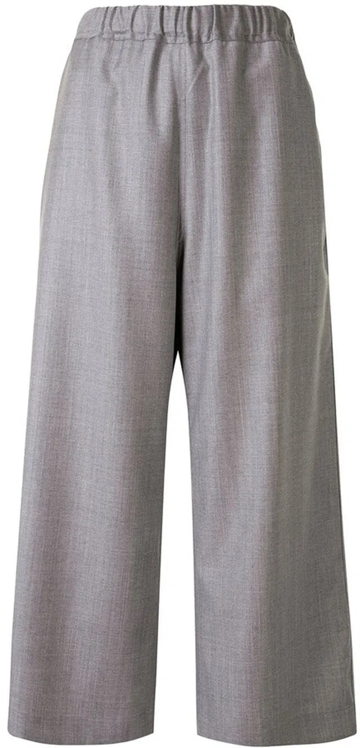 High-Rise Cropped Wide-Leg Trousers