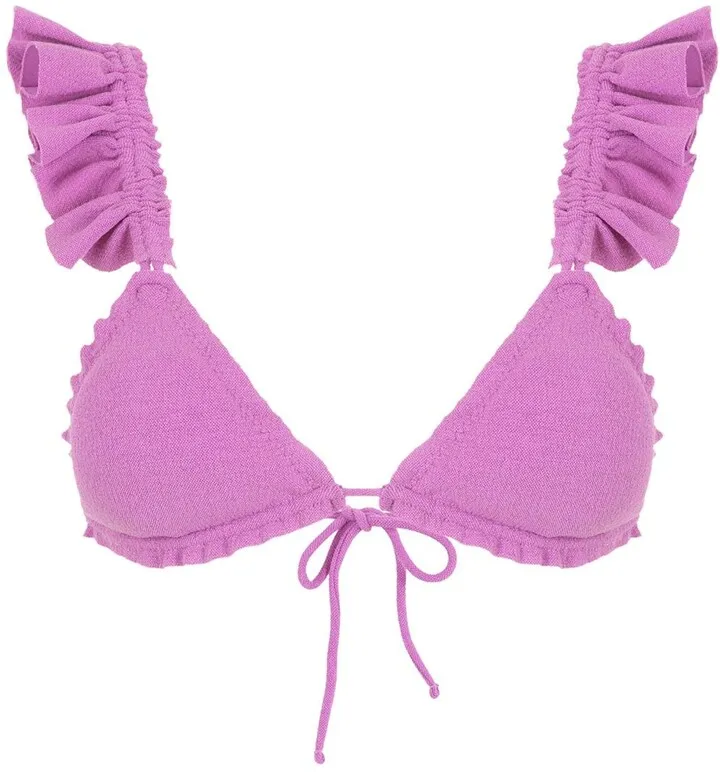 Laven ruffle-embellished bikini top