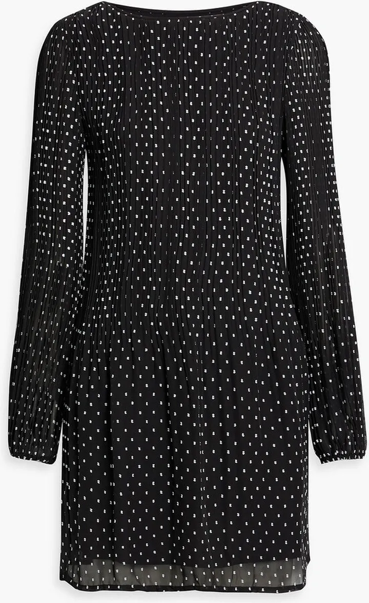 Rockito pleated fil coupé crepe mini dress