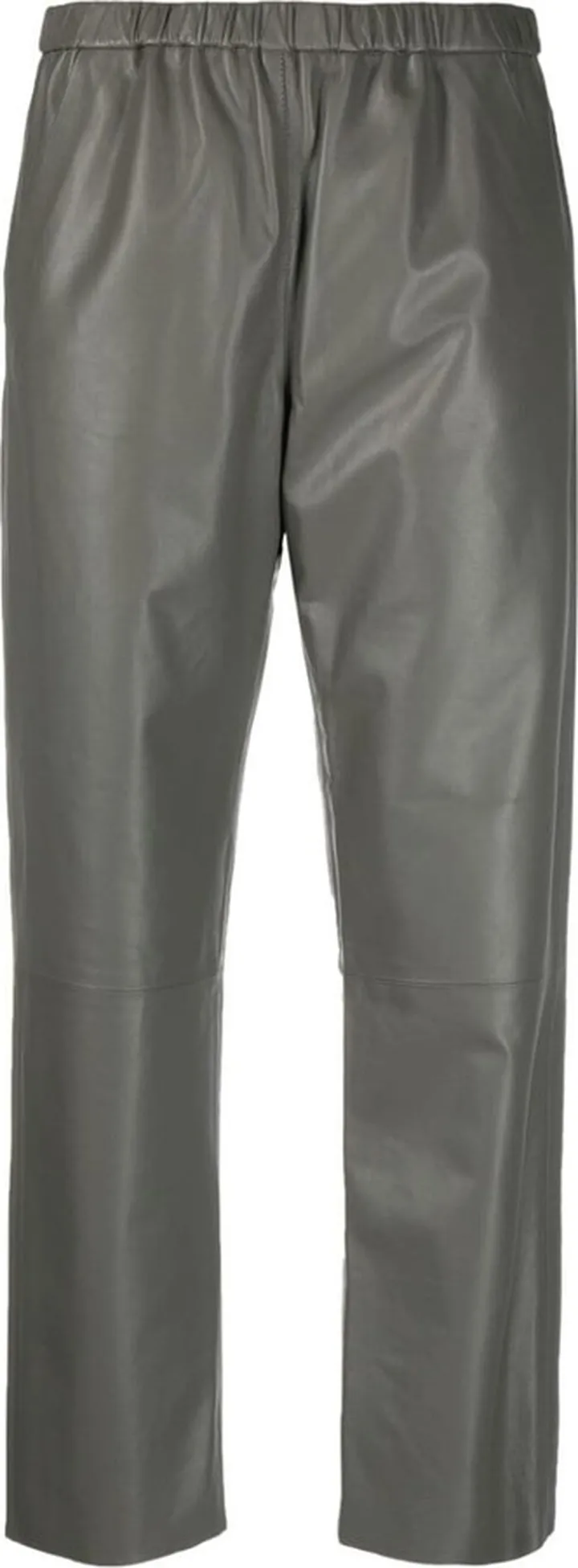 Leather Straight-Leg Trousers