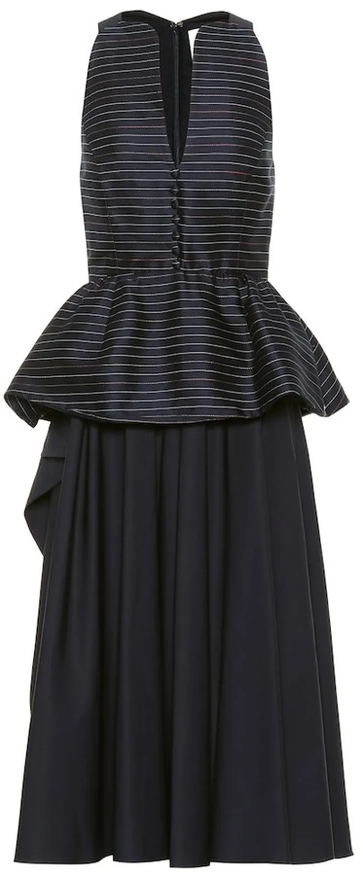 Cotton-blend midi dress