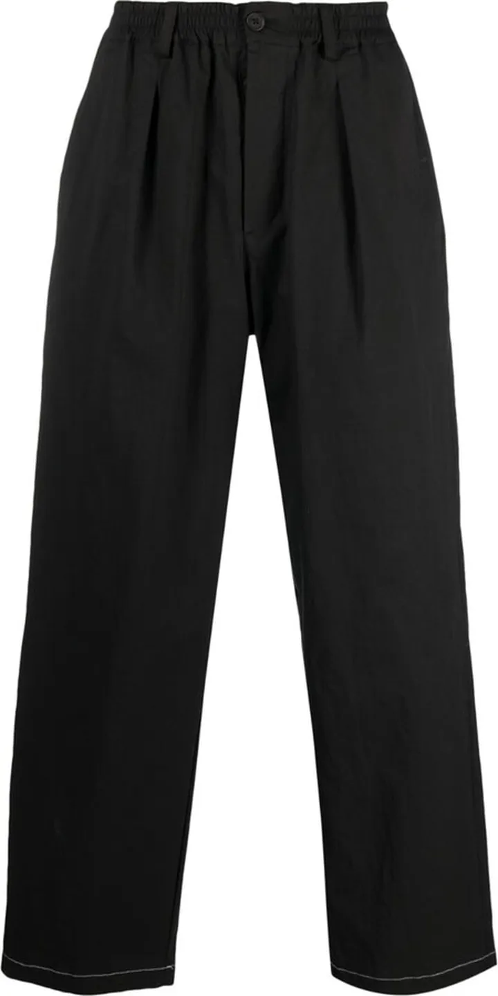 Straight-Leg Cotton Trousers