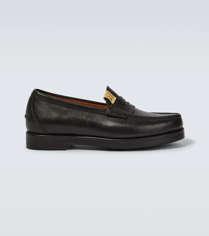 Leather loafers