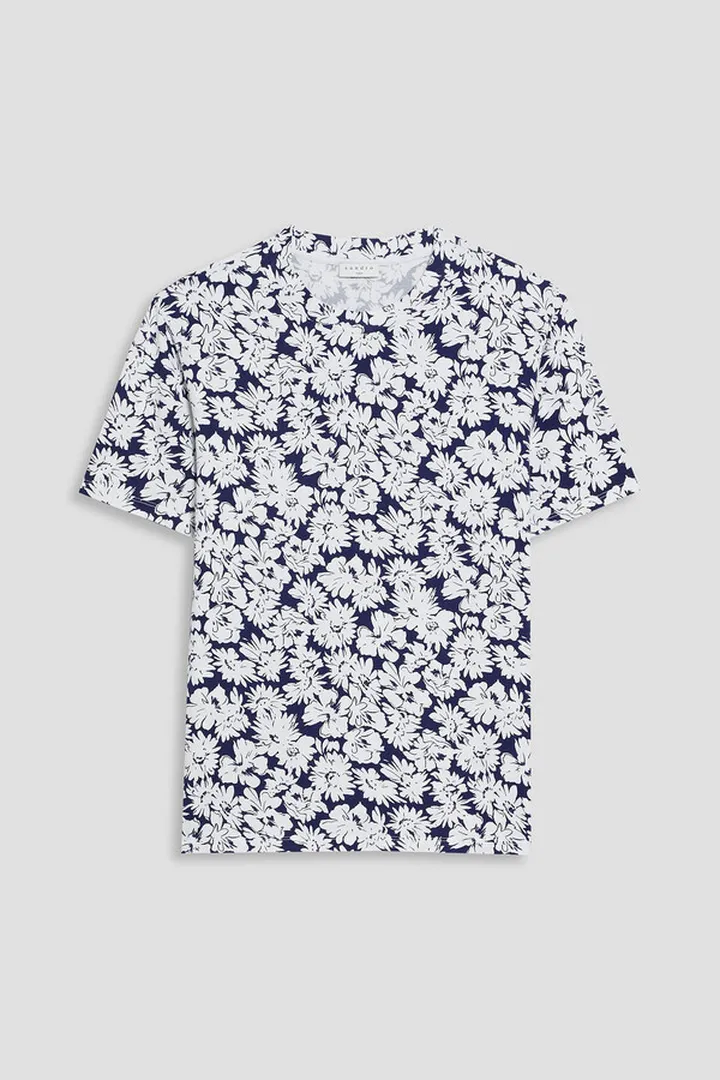 Floral-print cotton-jersey T-shirt