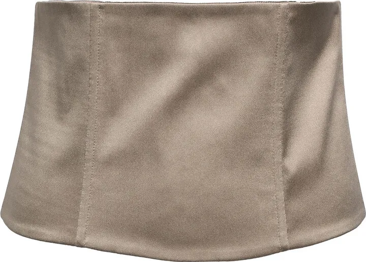 Silk-blend satin corset