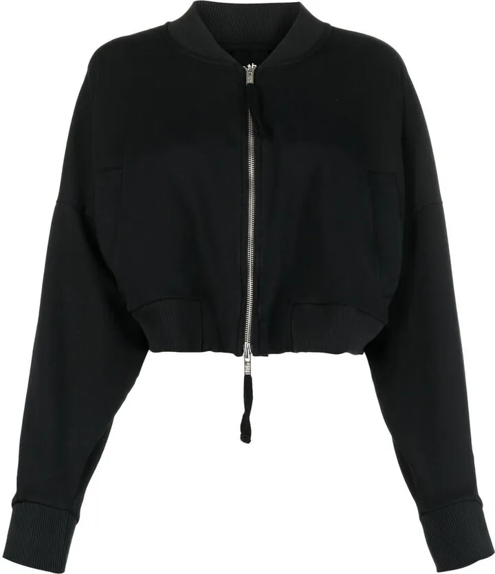 Cropped Cotton Bomber Jacket