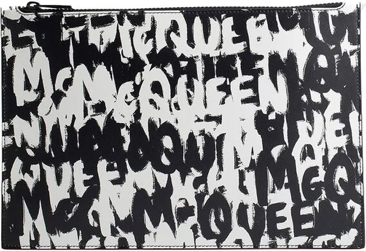 Alexander McQueen Graffiti Printed Clutch Bag