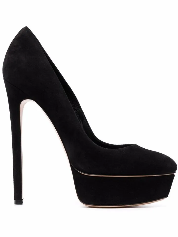 Flora suede-leather pumps