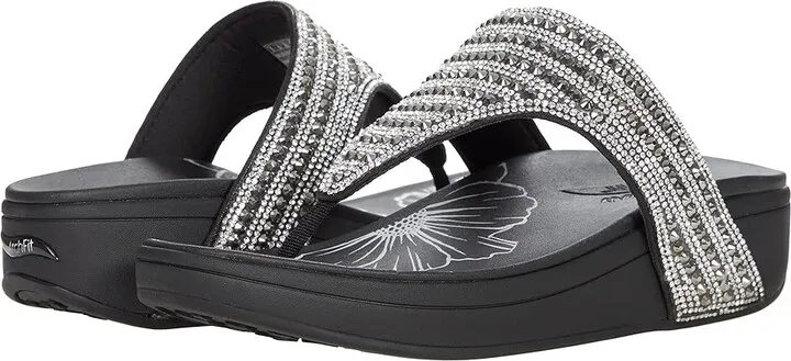SKECHERS Arch Fit Retrogrades - Flip Flop (Black) Women's Shoes