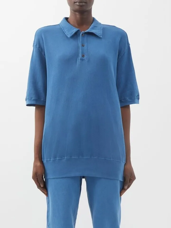 Brushed-back Cotton-jersey Polo Shirt