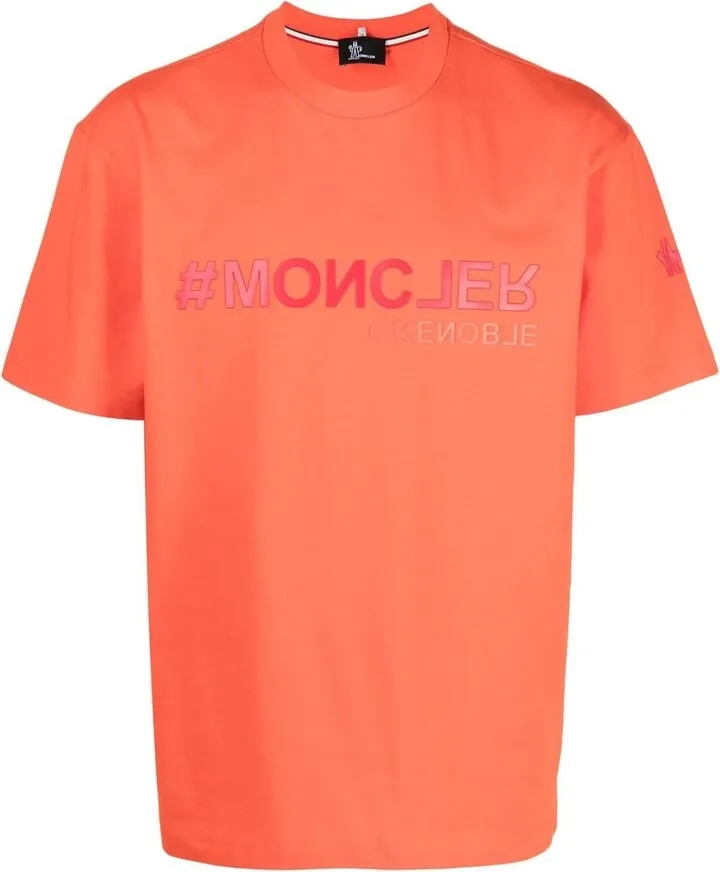logo-stamp cotton T-shirt