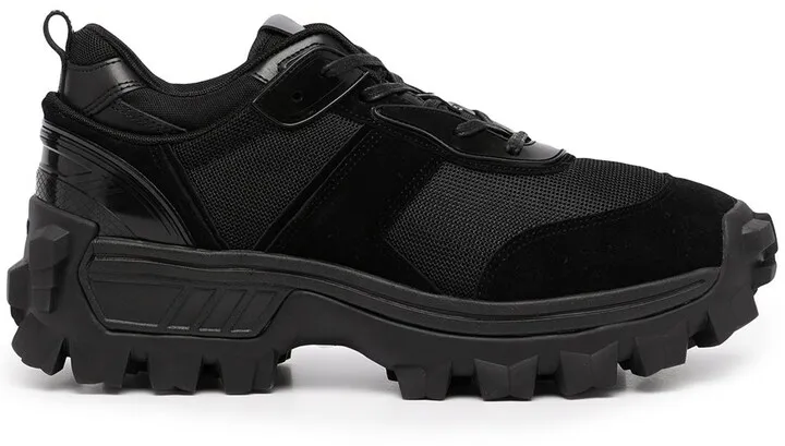 Contrast-Panel Low-Top Sneakers