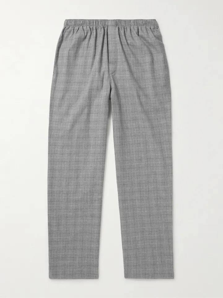 Checked Cotton-Twill Pyjama Trousers