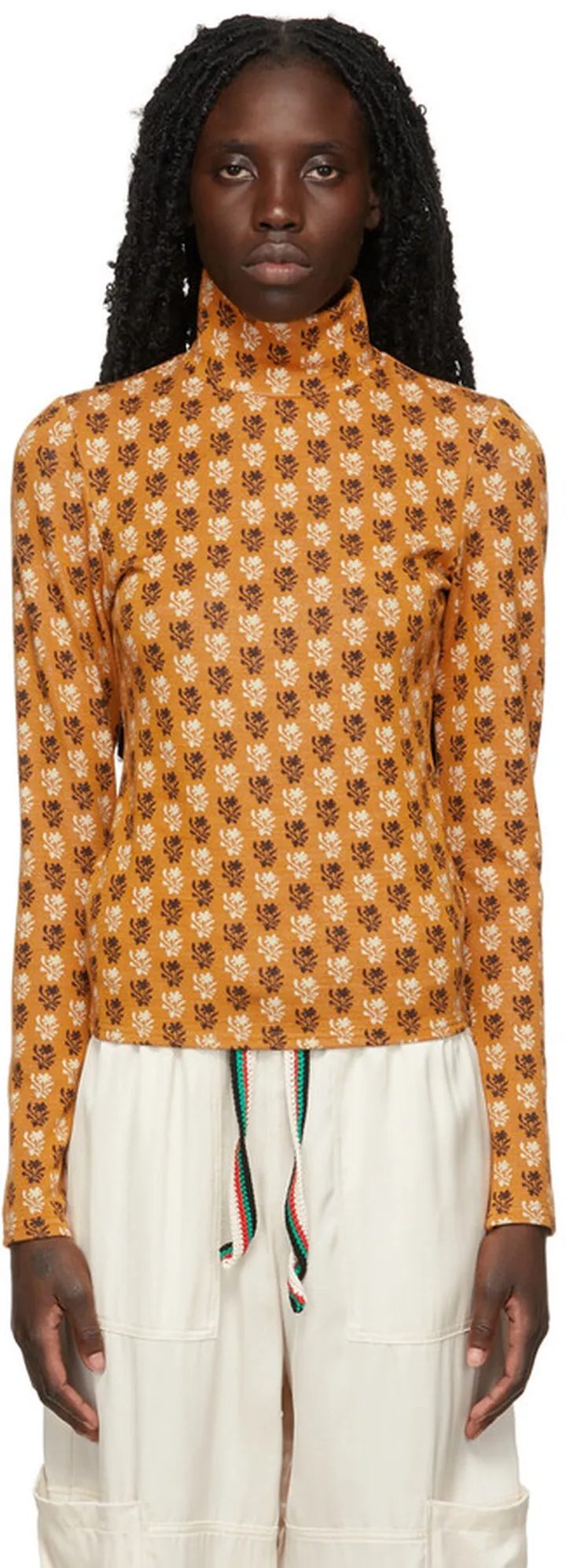 Wales Bonner Orange Funk Turtleneck